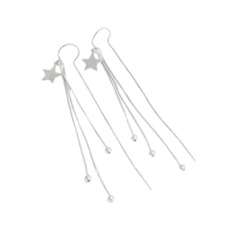 Fashion Long Meteor Eardrops Light Bead