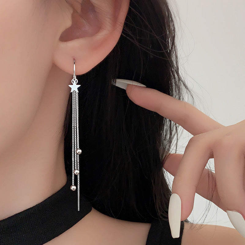 Fashion Long Meteor Eardrops Light Bead