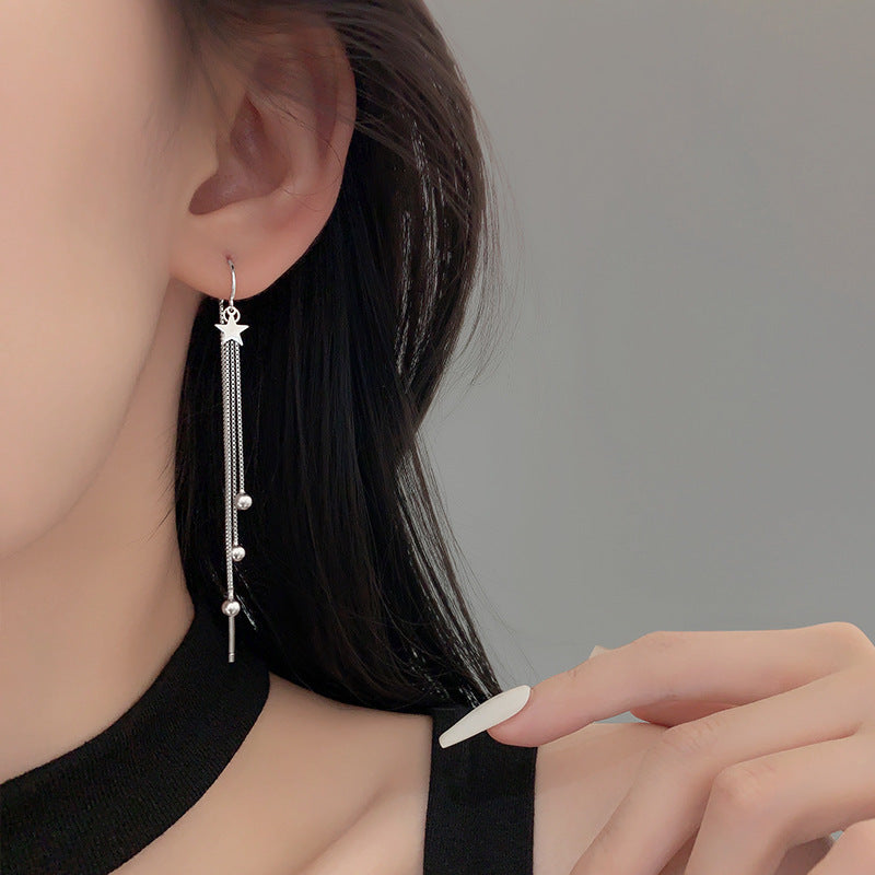 Fashion Long Meteor Eardrops Light Bead
