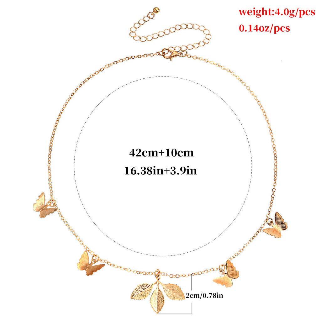 Butterfly Pendant Necklace Women