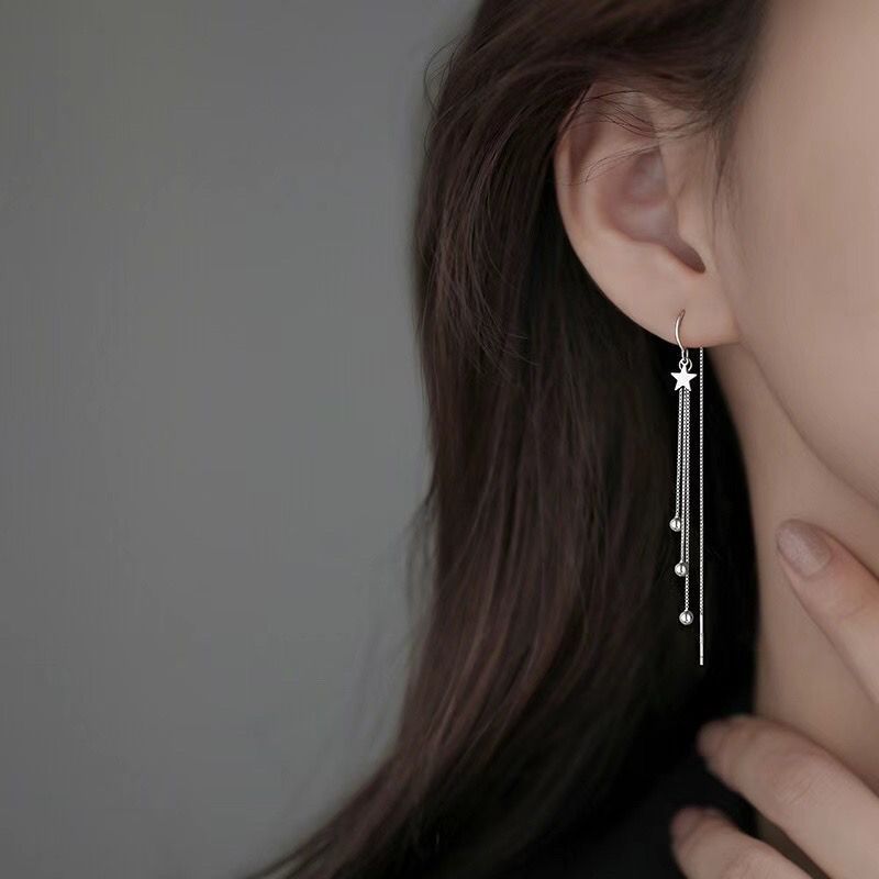 Fashion Long Meteor Eardrops Light Bead