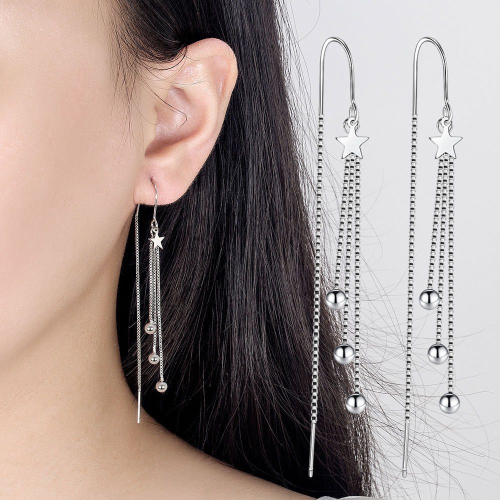 Fashion Long Meteor Eardrops Light Bead